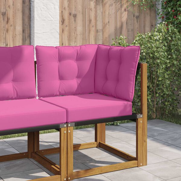 vidaXL Coussin de canap&eacute; d'ext&eacute;rieur 3 pcs Rose Polyester