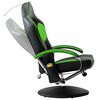vidaXL Fauteuil de massage avec repose-pied vert similicuir