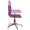 vidaXL Chaises &agrave; manger pivotantes lot de 2 violet similicuir