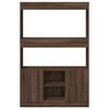 vidaXL Buffet haut ch&ecirc;ne marron 92x33x140 cm bois d'ing&eacute;nierie