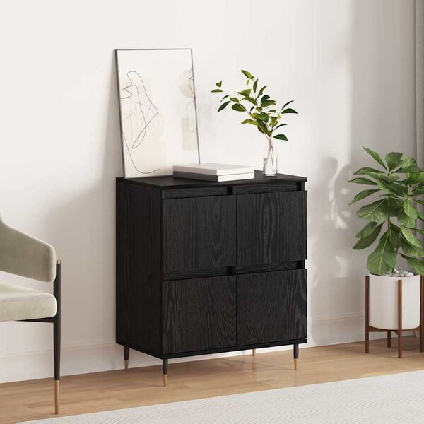 vidaXL Buffet Ch&ecirc;ne noir 60 x 35 x 70 cm