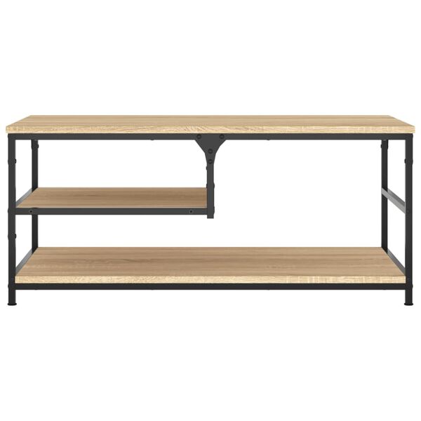 vidaXL Table basse ch&ecirc;ne sonoma 90x49x40 cm bois d'ing&eacute;nierie