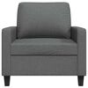 vidaXL Fauteuil Gris fonc&eacute; 60 cm Tissu