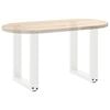 vidaXL Pieds de table basse en U 2 pièces Blanc 28 x (42-43) cm Acier