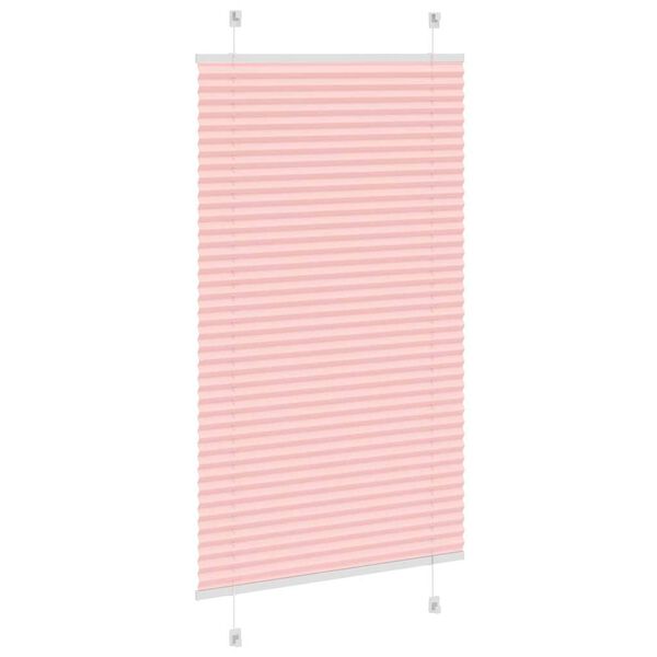 vidaXL Store pliss&eacute; rose 80x100 cm largeur du tissu 79,4 cm polyester