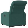 vidaXL Fauteuil inclinable de massage Vert foncé Tissu