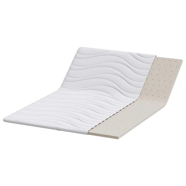 vidaXL Surmatelas Blanc 140 x 200 cm Tissu en Tricot