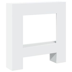 VidaXL Cadre de chemin&eacute;e blanc 81x18x82 cm bois d'ing&eacute;nierie