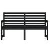 vidaXL Banc de jardin noir 159,5x48x91,5 cm bois massif de pin