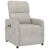 vidaXL Fauteuil électrique de massage Gris clair Tissu microfibre