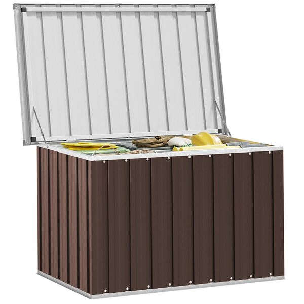 vidaXL Coffre de rangement de jardin Marron 109x67x65 cm