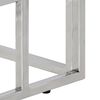 vidaXL Table console argenté acier inoxydable et verre trempé