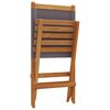 vidaXL Chaises de jardin pliantes lot de 8 tissu et bois massif