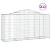 vidaXL Paniers &agrave; gabions arqu&eacute;s 13 pcs 200x50x100/120 cm fer galvanis&eacute;