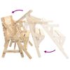 vidaXL Table de pique-nique avec bancs sapin massif 2 en 1 convertible
