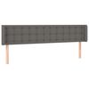 vidaXL Tête de lit avec oreilles Gris 183x16x78/88 cm Similicuir