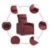 vidaXL Fauteuil inclinable Rouge bordeaux Similicuir