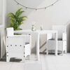 vidaXL Ensemble de salle à manger pour jardin 3 pcs Blanc Rattan Polt