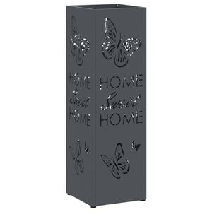 vidaXL Stand de Parapluie de Pluie Anthracite 15,5 x 15,5 x 49 cm