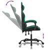 vidaXL Chaise de jeu Noir et vert Similicuir