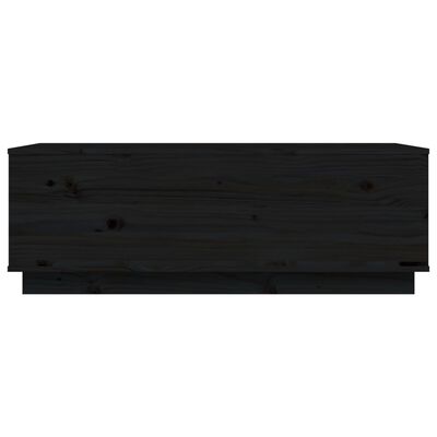 vidaXL Table basse Noir 100x50x35 cm Bois massif de pin