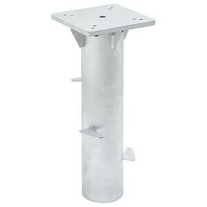 vidaXL Base de parasol enterr&eacute; argent&eacute; 16x16x39,5 cm acier