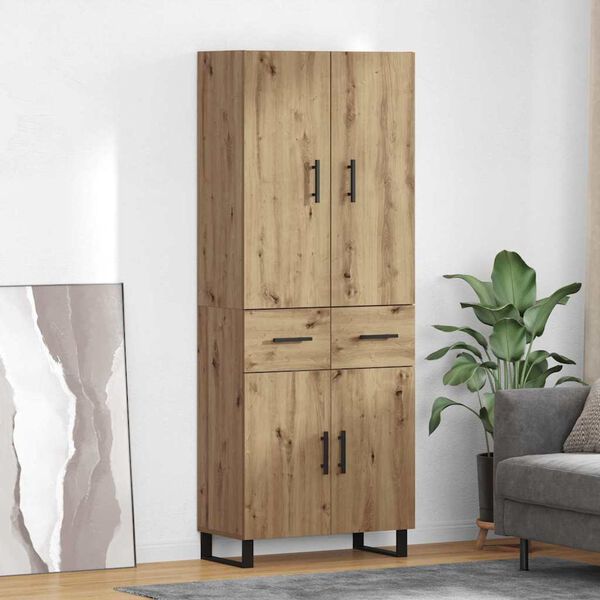 vidaXL Haut Armoire 2 pcs Ch&ecirc;ne artisanal 69,5 x 34 x 180 cm
