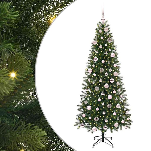 vidaXL Sapin de No&euml;l artificiel avec 300 LED Vert 180 cm PE et PVC