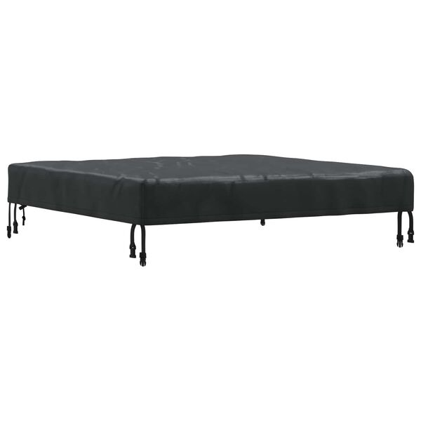 vidaXL Housse de Table Uni Noir 102 x 102 x 15 cm tissu