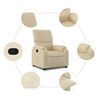 vidaXL Fauteuil inclinable en tissu cr&egrave;me