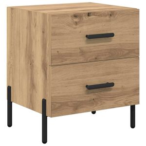 vidaXL Cabinet de chevet avec tiroir Ch&ecirc;ne artisanal 40 x 35 x 47,5 cm