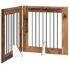 vidaXL Porte de chien pliable avec supports 2 pc Bois ancien 160,5 cm