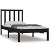 vidaXL Cadre de lit sans matelas noir bois de pin massif 90x190 cm