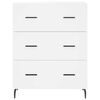 vidaXL Buffet haut Blanc 69,5x34x180 cm Bois d'ing&eacute;nierie
