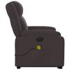 vidaXL Fauteuil inclinable de massage &eacute;lectrique Marron fonc&eacute; Tissu