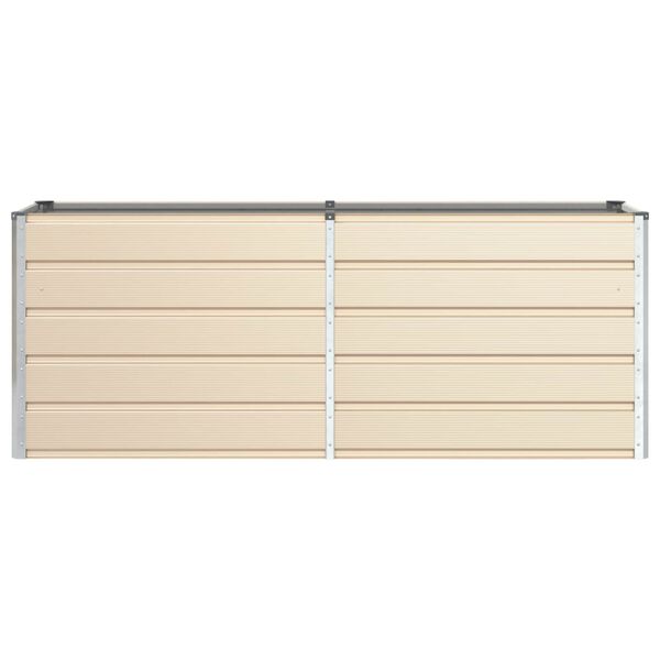 vidaXL Jardini&egrave;re Ivoire 480 x 50 x 45 cm Acier galvanis&eacute;