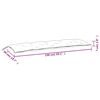 vidaXL Coussins de banc de jardin lot de 2 carreaux noir 150x50x7 cm
