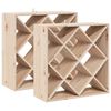 vidaXL &Eacute;tag&egrave;re &agrave; vin 2 pi&egrave;ces Naturel 62 x 25 x 62 cm Pin massif