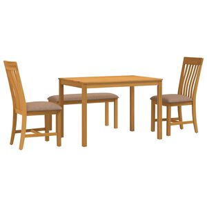 vidaXL Ensemble de salle &agrave; manger 4 pc Gris Bois de ch&ecirc;ne massif