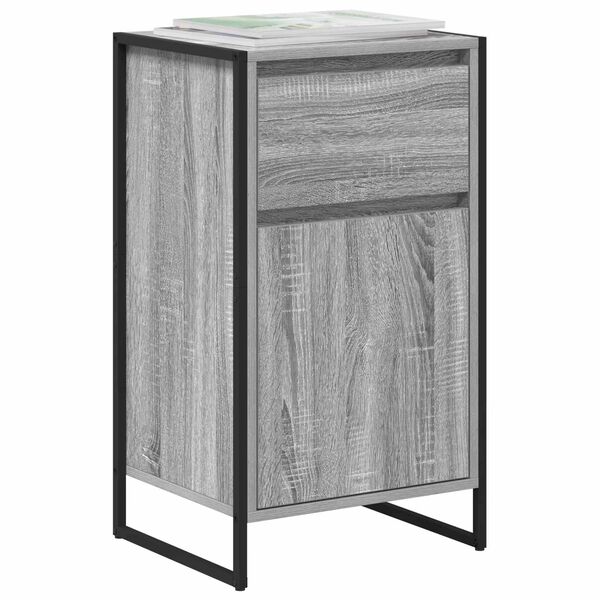 vidaXL Buffet Gris Sonoma 81 x 36 x 150.5 cm Bois d'ing&eacute;nierie