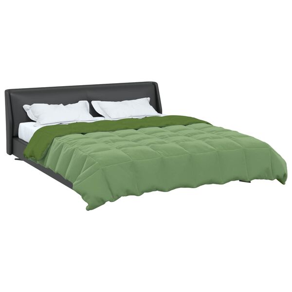 vidaXL Duvet complet toute l'ann&eacute;e Vert 220 x 240 cm Microfibre