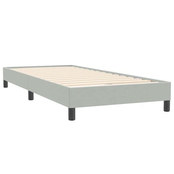 vidaXL Sommier à lattes de lit sans matelas gris clair 100x220cm