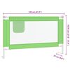 vidaXL Barri&egrave;re de s&eacute;curit&eacute; de lit d'enfant Vert 120x25 cm Tissu