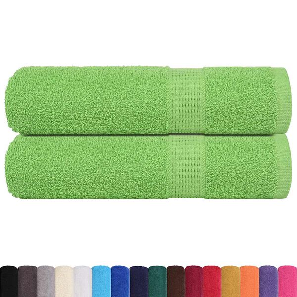vidaXL Serviettes de douche FROGN 2 pcs vert pomme 70x140 cm 360 g/m²