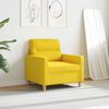 vidaXL Fauteuil Jaune clair 60 cm Tissu