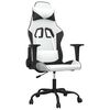 vidaXL Chaise de jeu Blanc et noir Similicuir