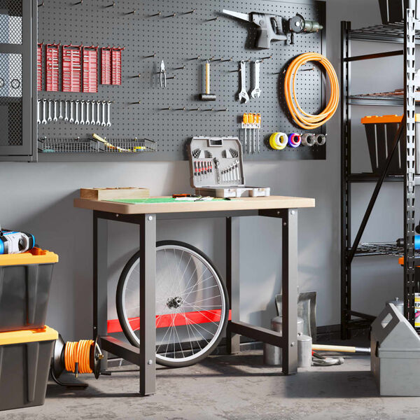 vidaXL &Eacute;tabli 100x60x83 cm bois de ch&ecirc;ne massif rectangulaire