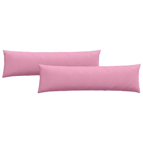 vidaXL Coussins de canapé 2 pcs Rose 145 x 40 cm tissu