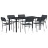 vidaXL Ensemble de meubles d'ext&eacute;rieur 7 pc Anthracite Acier