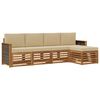 vidaXL Ensemble de canap&eacute;s d'ext&eacute;rieur 5 pcs Naturel et Beige
